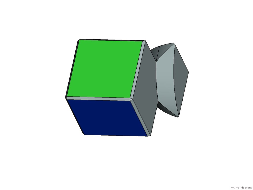 Кубик угловой цветной